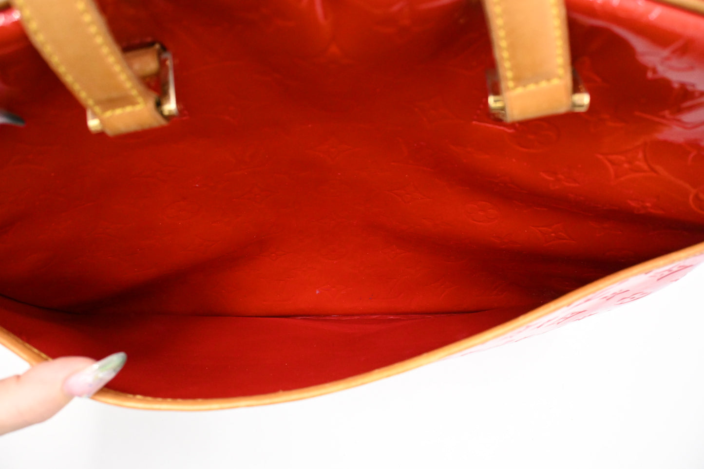 Louis Vuitton Sutton in Red Vernis Leather