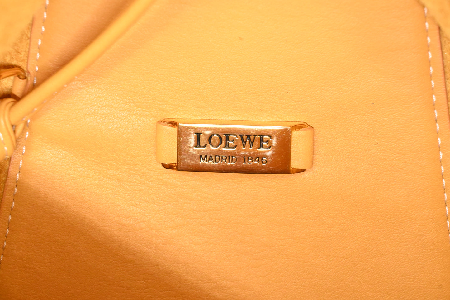 Loewe Backpack in Yellow Leather