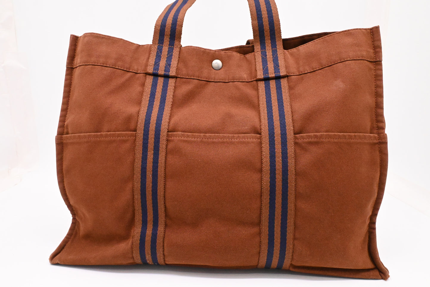 Hermes Fourre-Tout GM in Brown Canvas