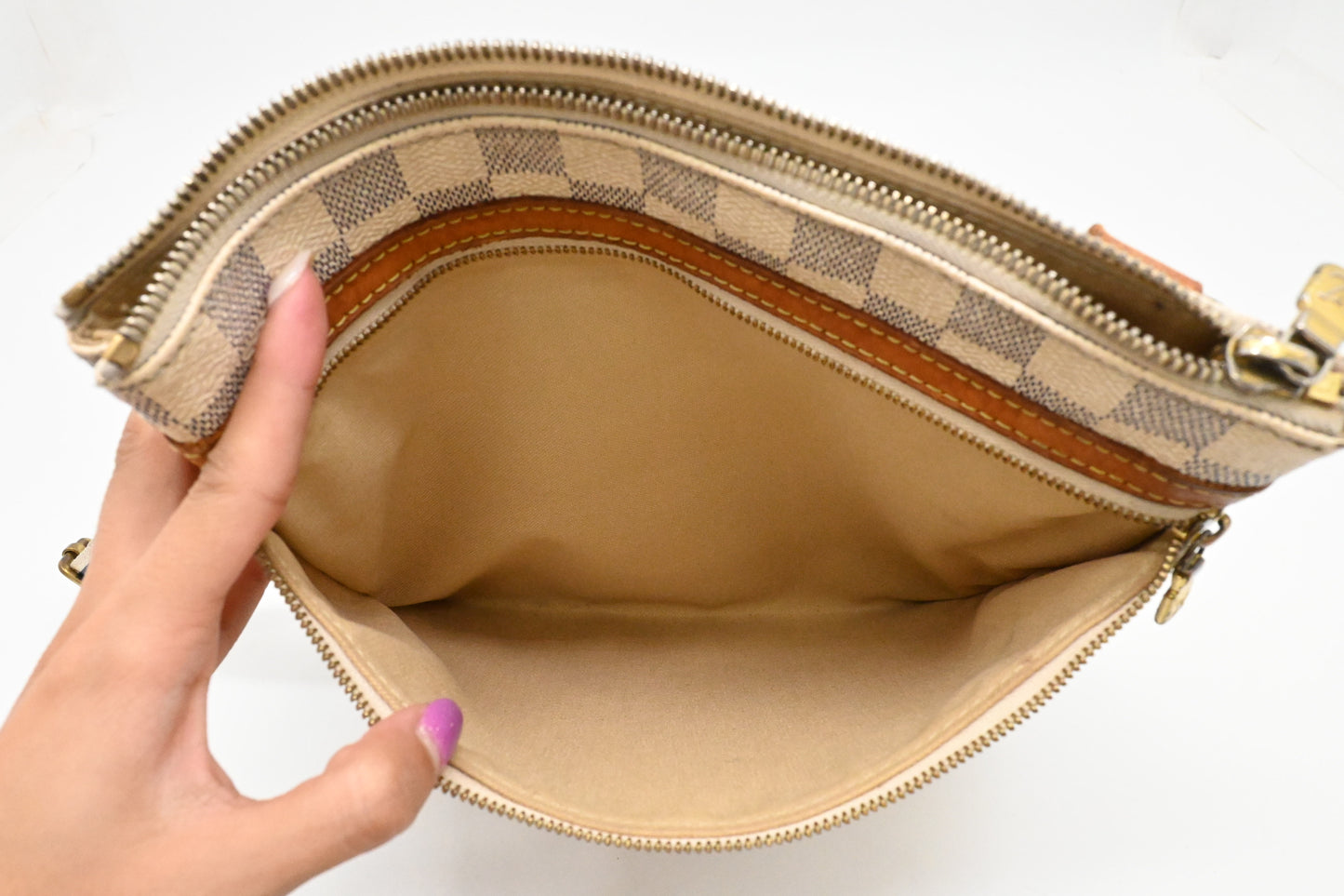 Louis Vuitton Pochette Bosphore in Damier Azur Canvas