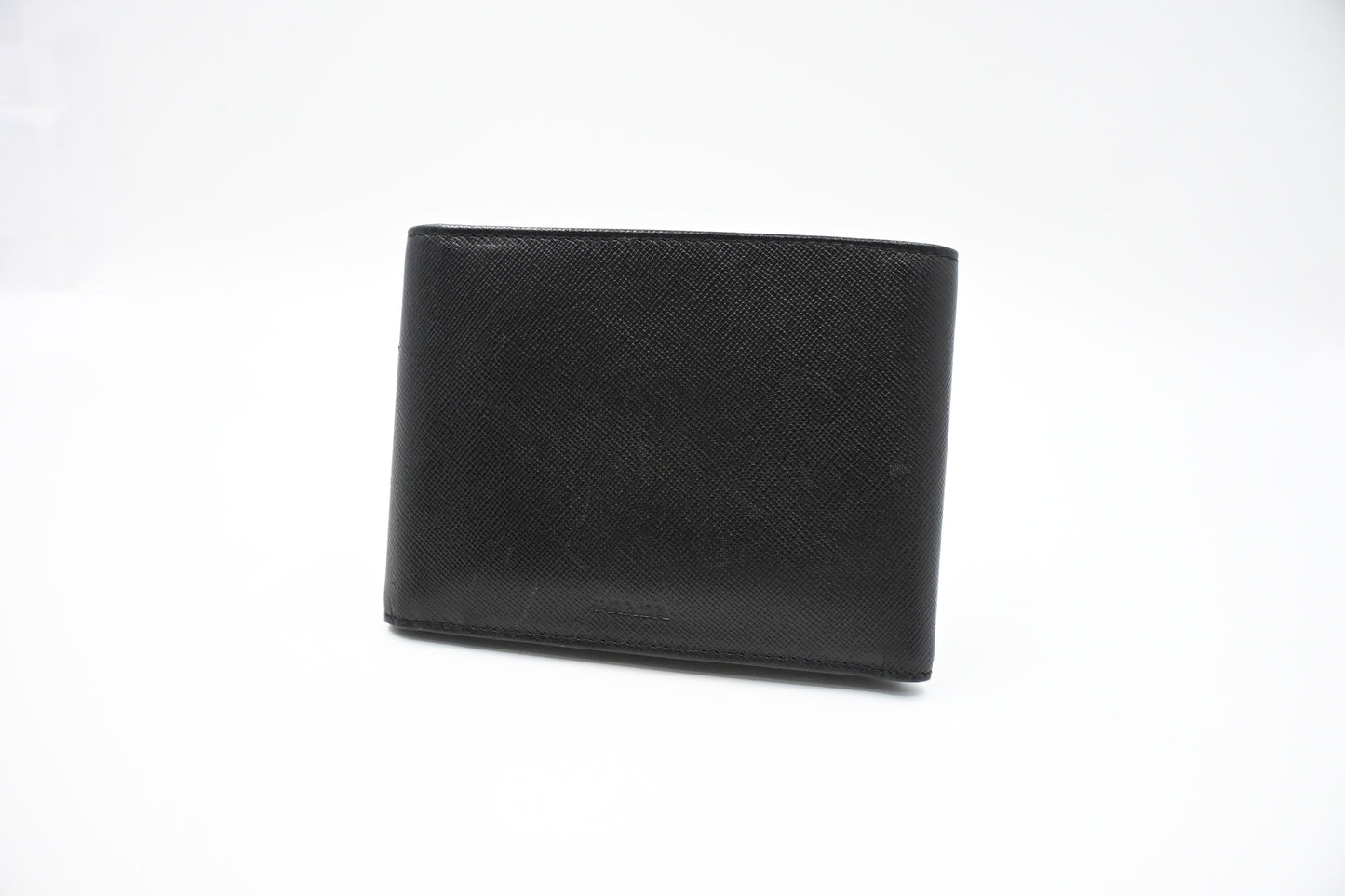 Prada Trifold Wallet in Black Saffiano Leather