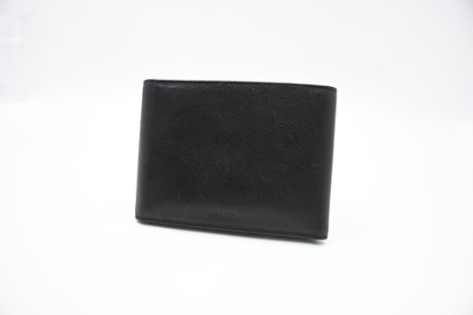 Prada Trifold Wallet in Black Saffiano Leather