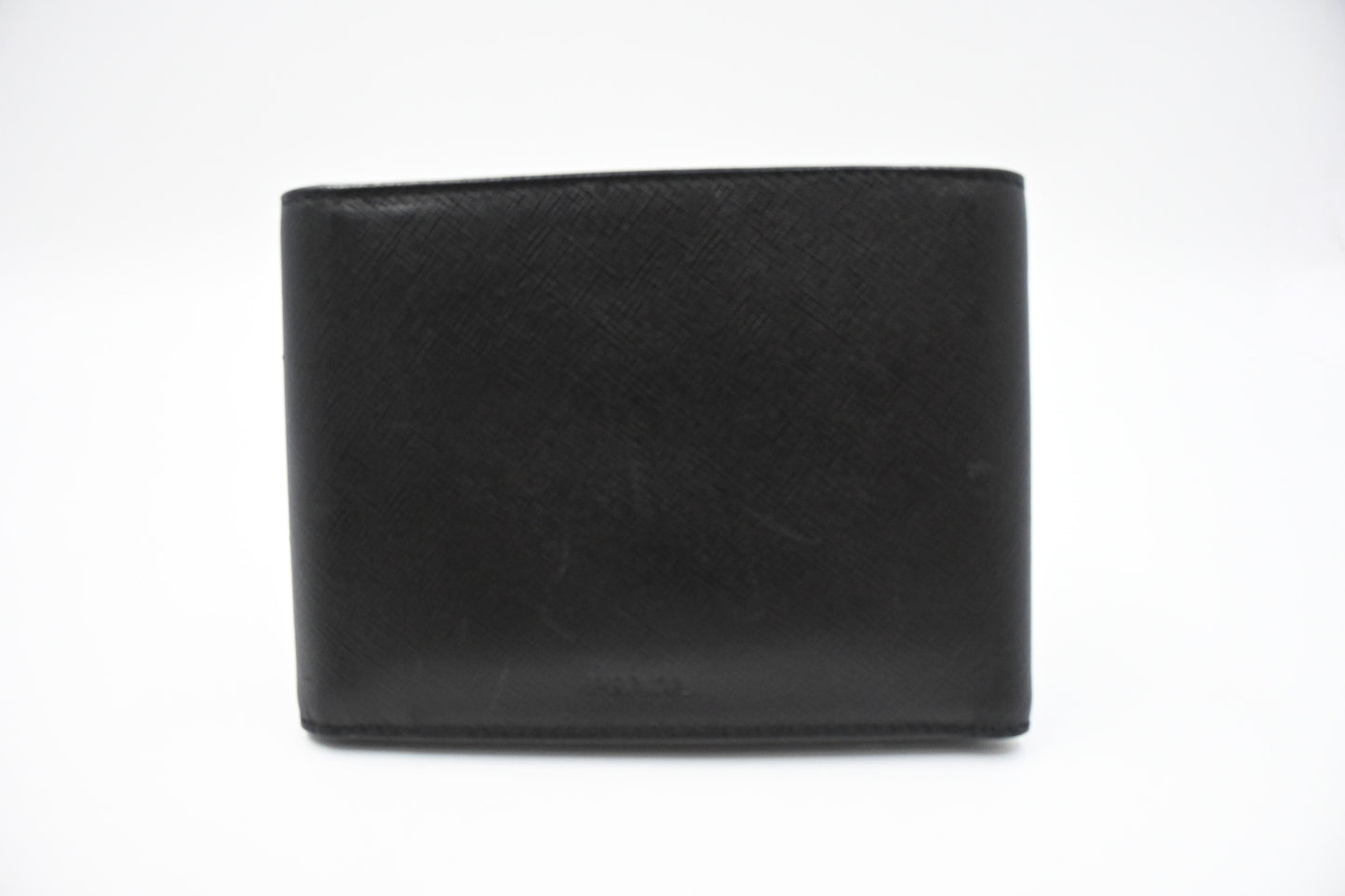 Prada Trifold Wallet in Black Saffiano Leather