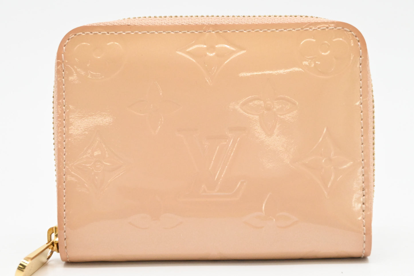 Louis Vuitton Zippy Compact Wallet in Beige Vernis Leather