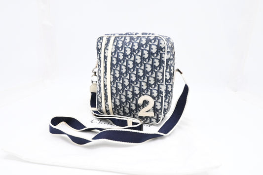 Dior Crossbody in Blue Trotter Coated Canvas