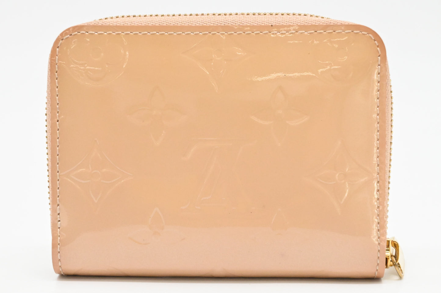 Louis Vuitton Zippy Compact Wallet in Beige Vernis Leather