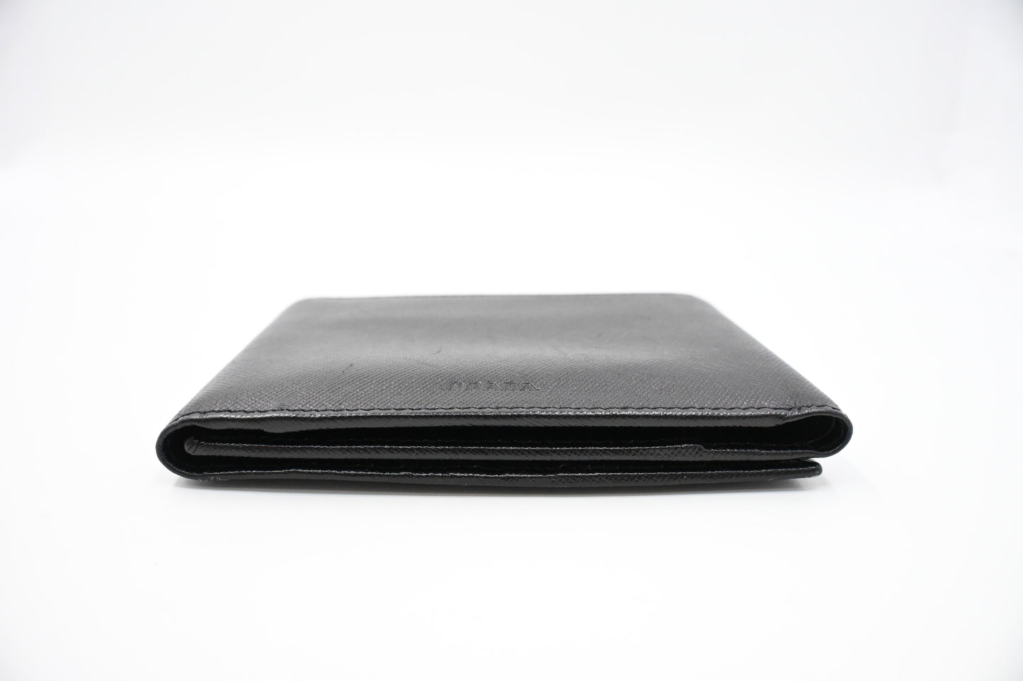 Prada Trifold Wallet in Black Saffiano Leather