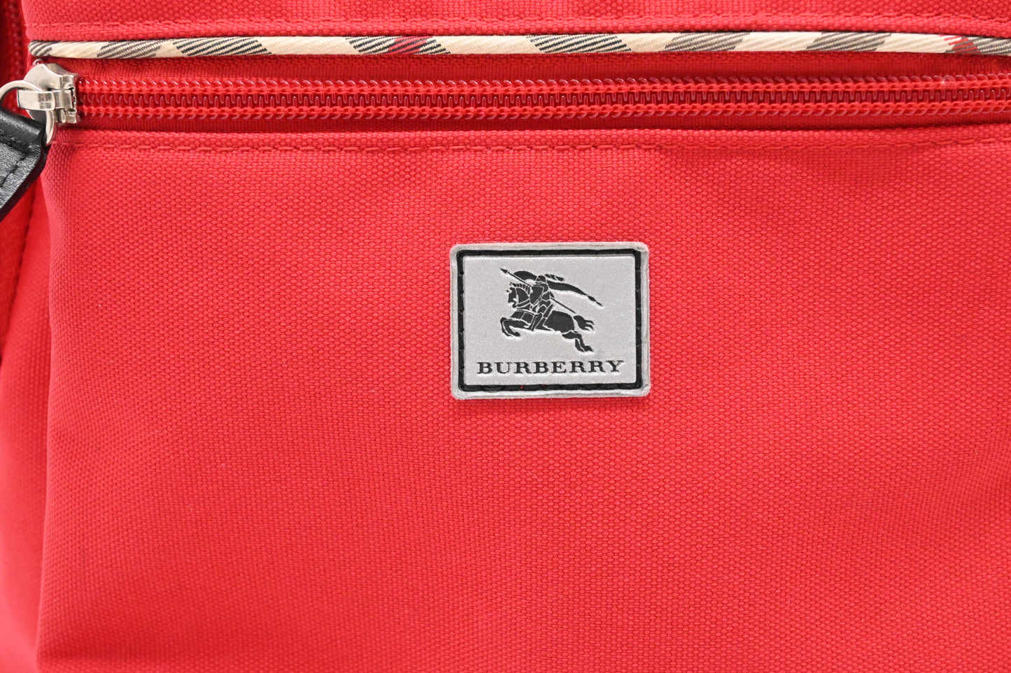 Burberry Backpack in Red Canvas