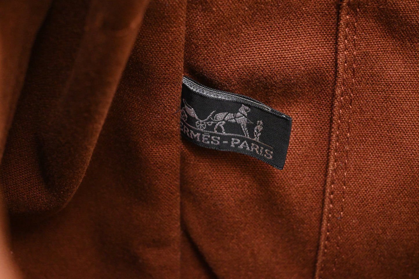 Hermes Fourre-Tout GM in Brown Canvas