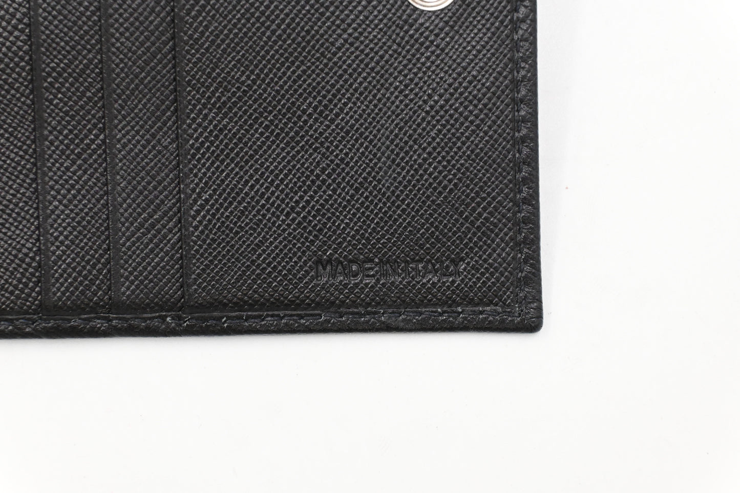 Prada Trifold Wallet in Black Saffiano Leather