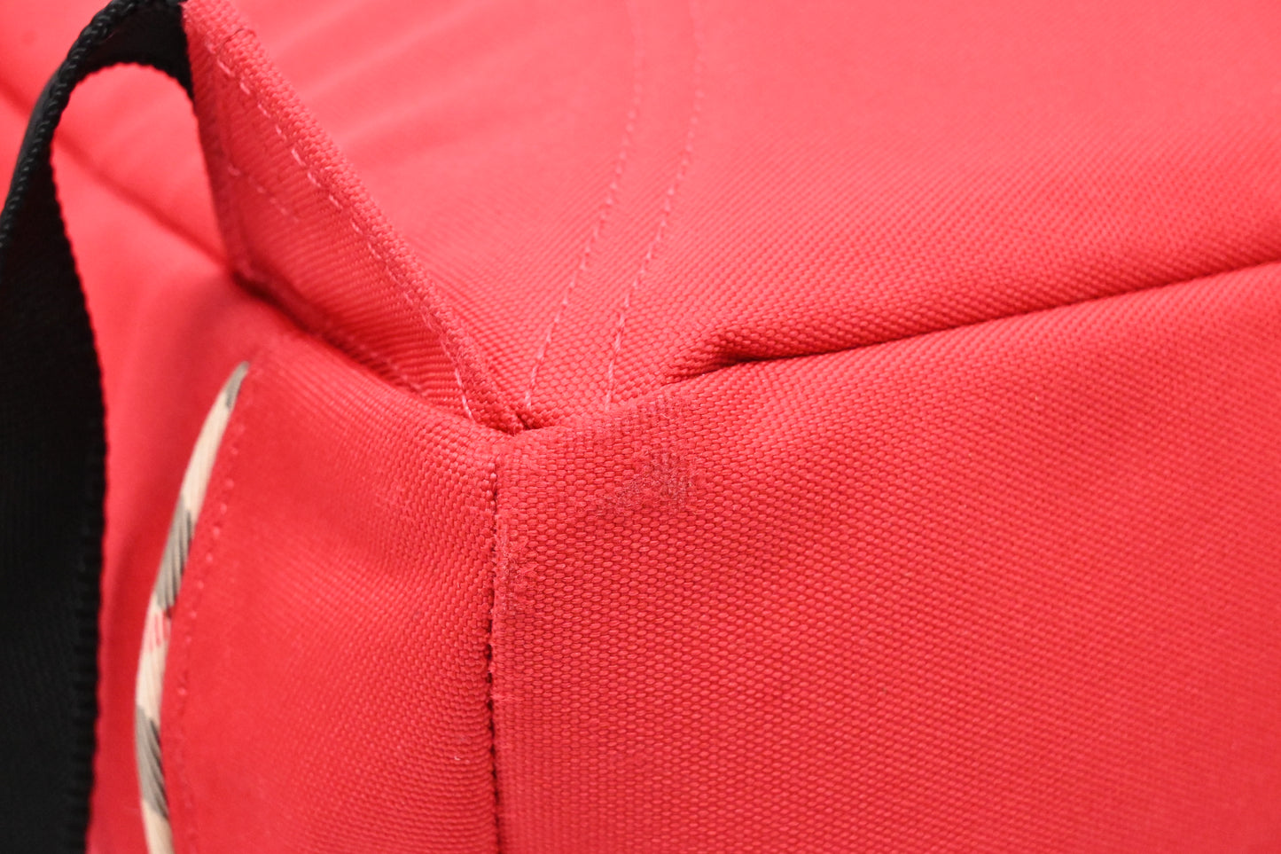 Burberry Backpack in Red Canvas