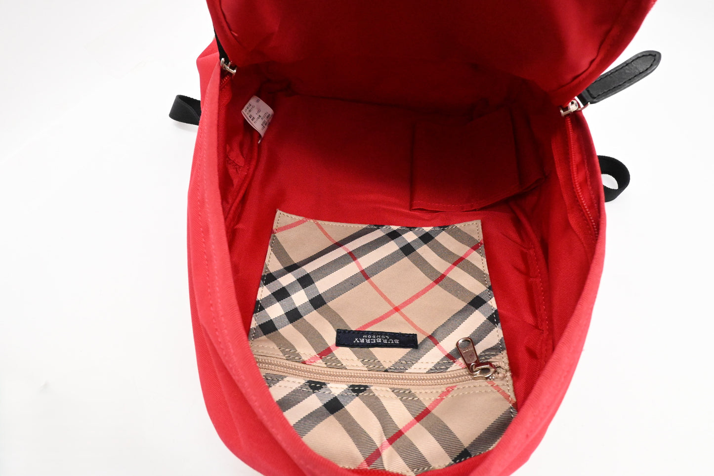Burberry Backpack in Red Canvas