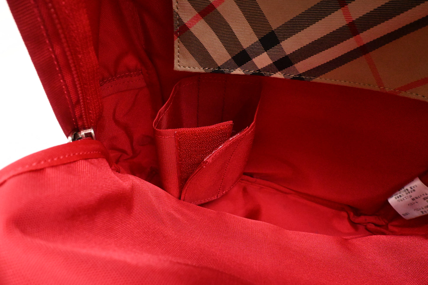Burberry Backpack in Red Canvas