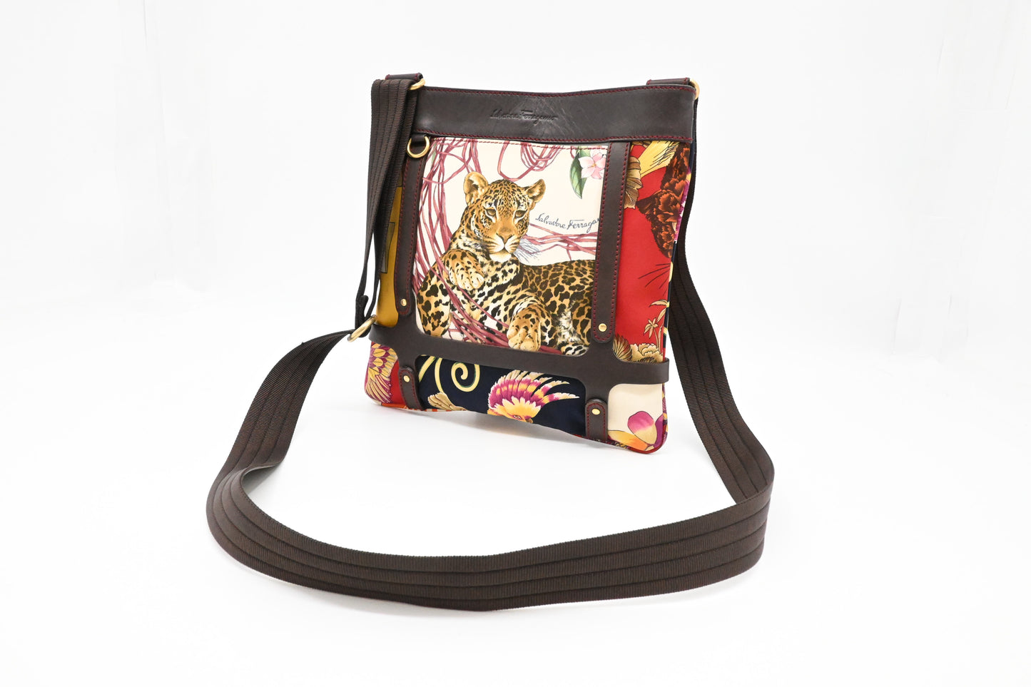 Ferragamo Crossbody Bag in Nylon and Leather