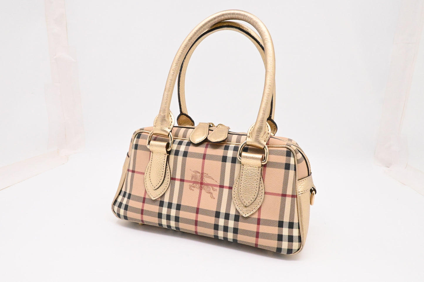 Burberry Shoulder Bag in Check Coated Canvas