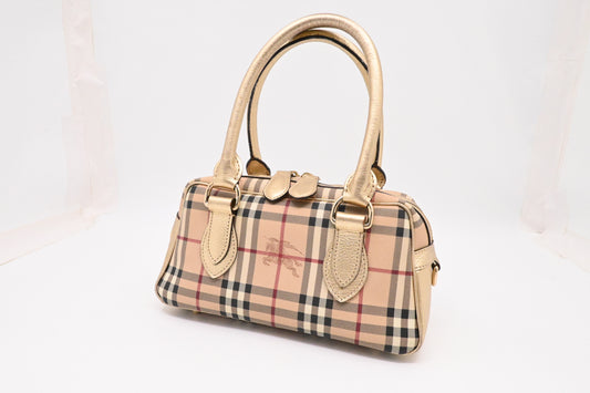 Burberry Shoulder Bag in Check Coated Canvas