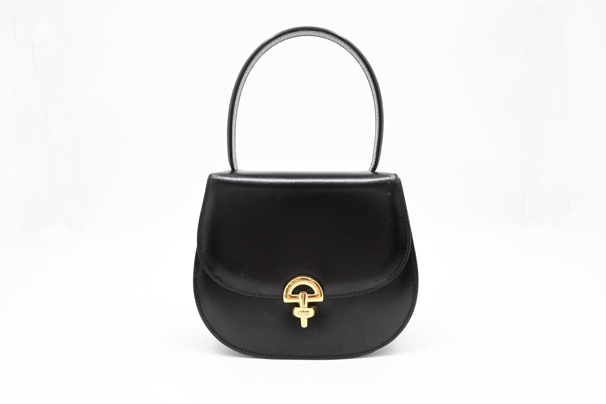 Celine 2way Bag in Black Leather