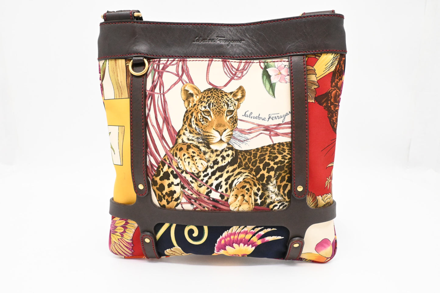 Ferragamo Crossbody Bag in Nylon and Leather
