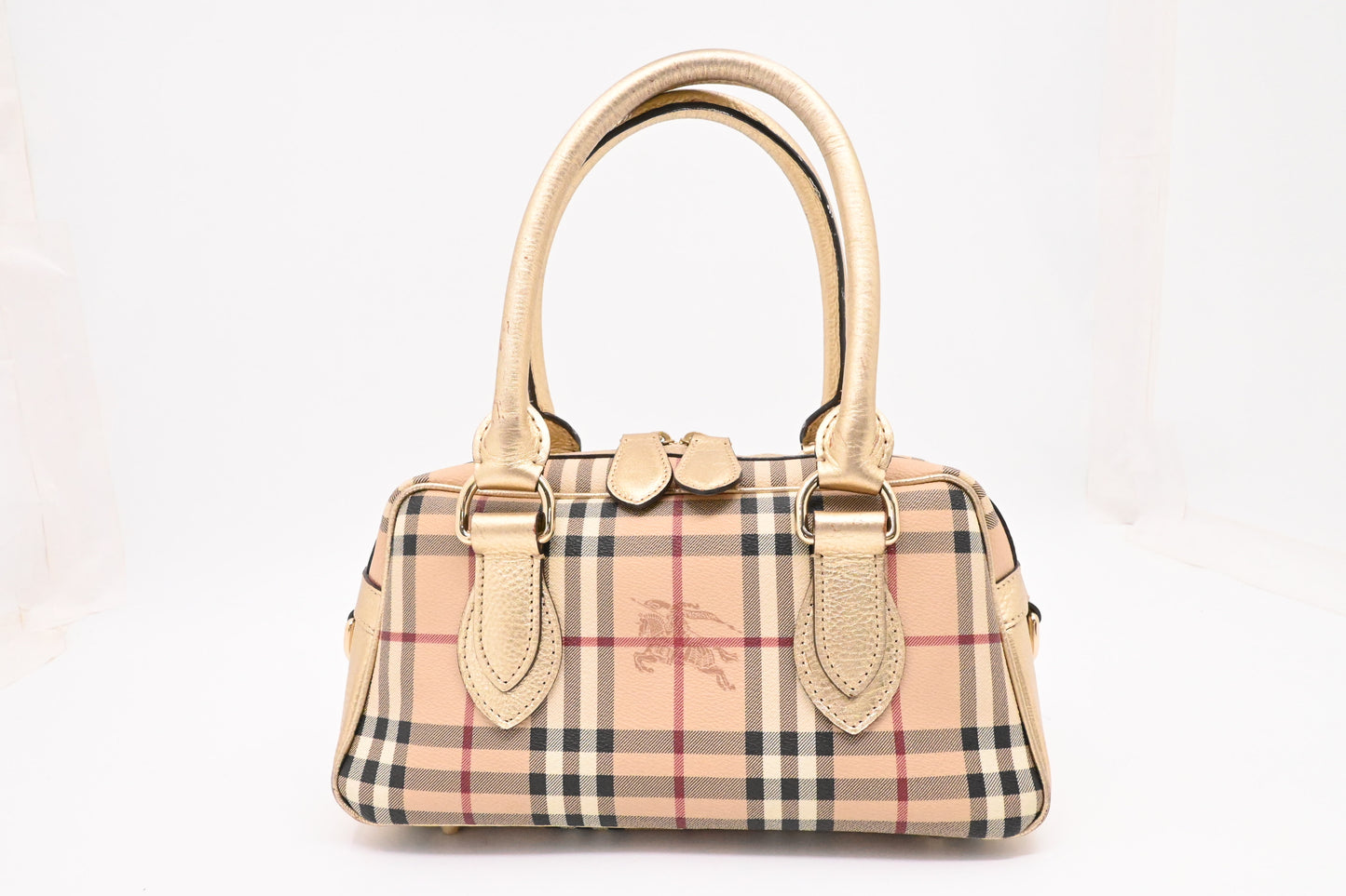 Burberry Shoulder Bag in Check Coated Canvas