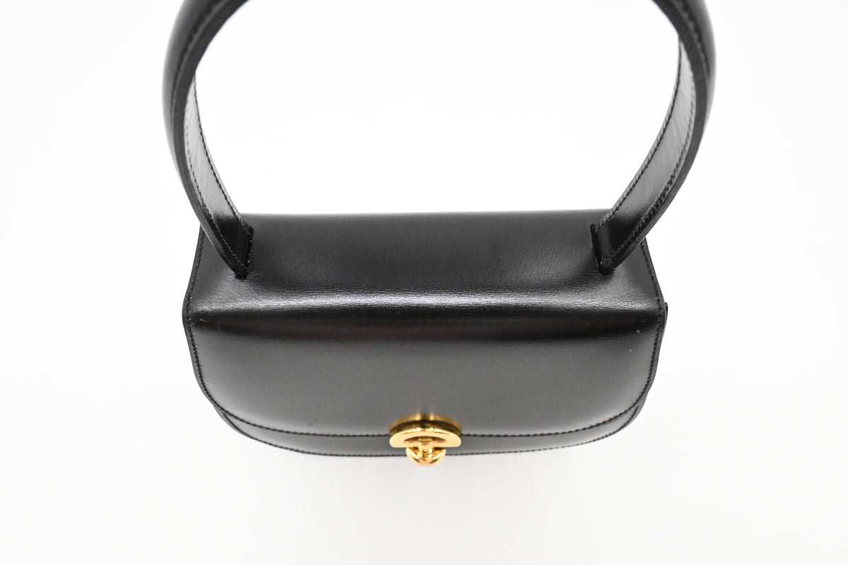 Celine 2way Bag in Black Leather