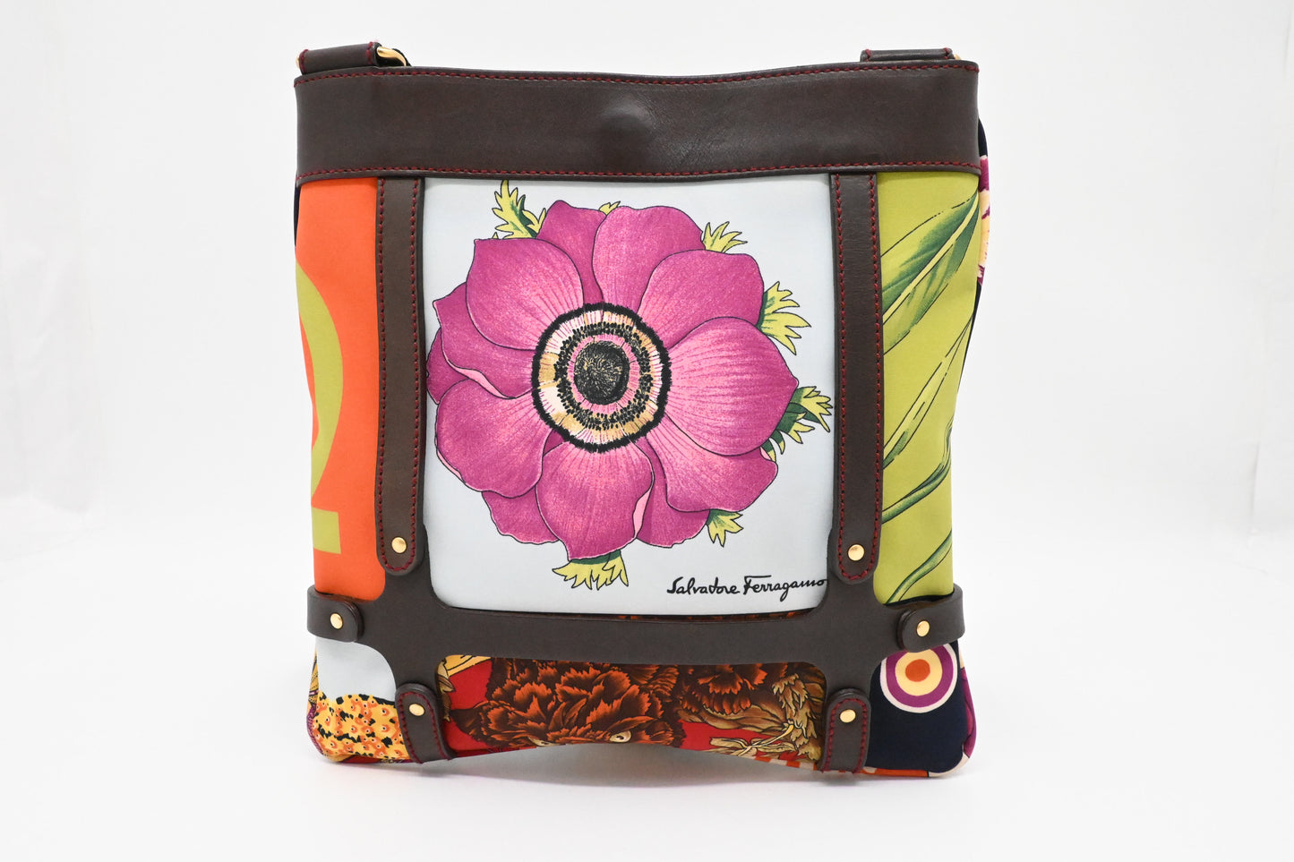 Ferragamo Crossbody Bag in Nylon and Leather