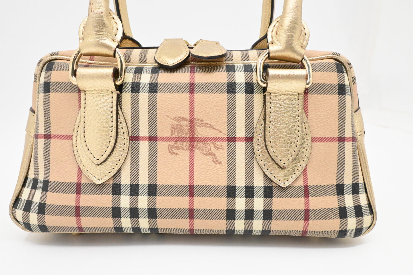 Burberry Shoulder Bag in Check Coated Canvas