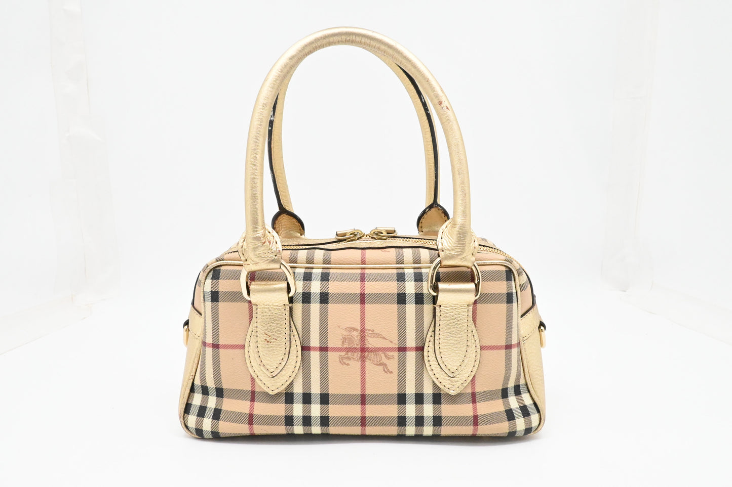 Burberry Shoulder Bag in Check Coated Canvas