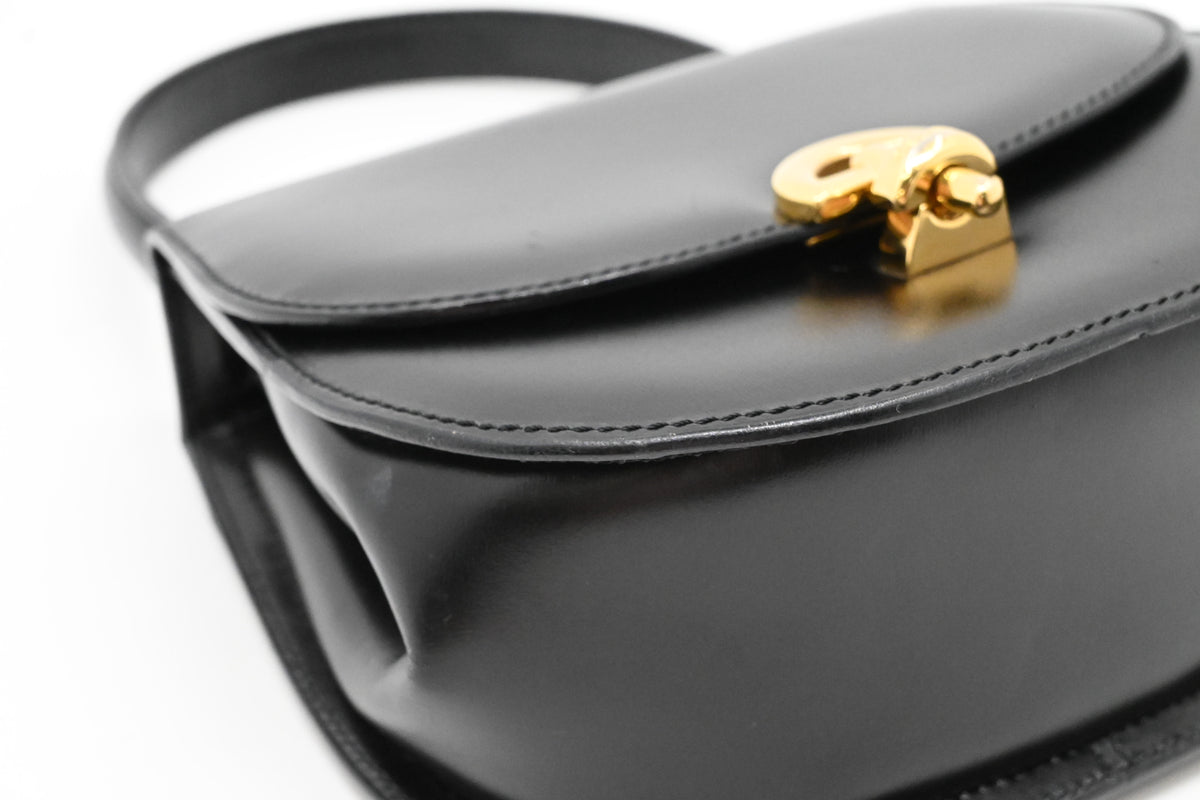 Celine 2way Bag in Black Leather