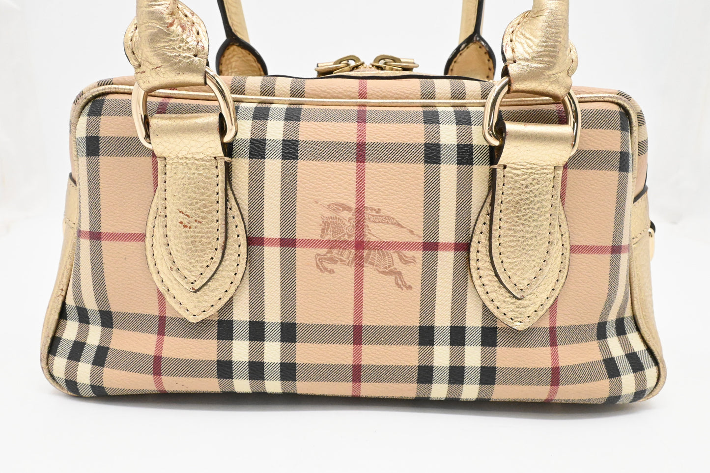 Burberry Shoulder Bag in Check Coated Canvas