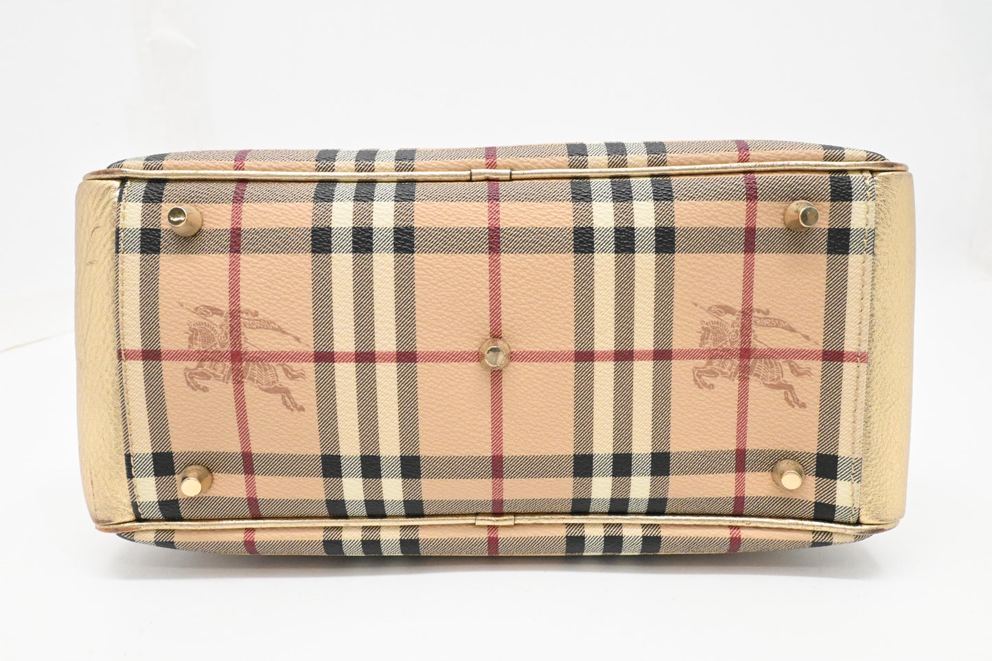 Burberry Shoulder Bag in Check Coated Canvas