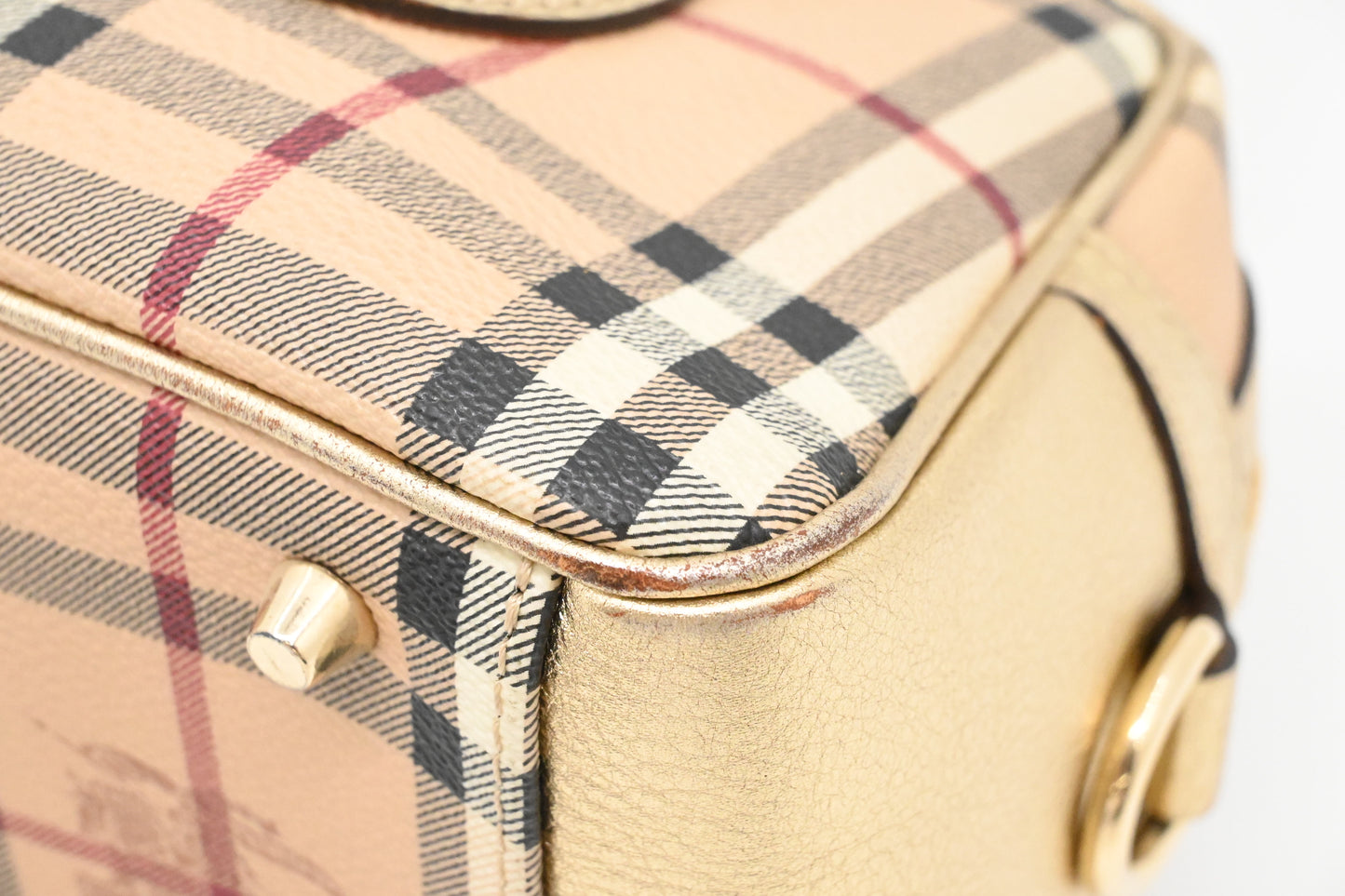 Burberry Shoulder Bag in Check Coated Canvas