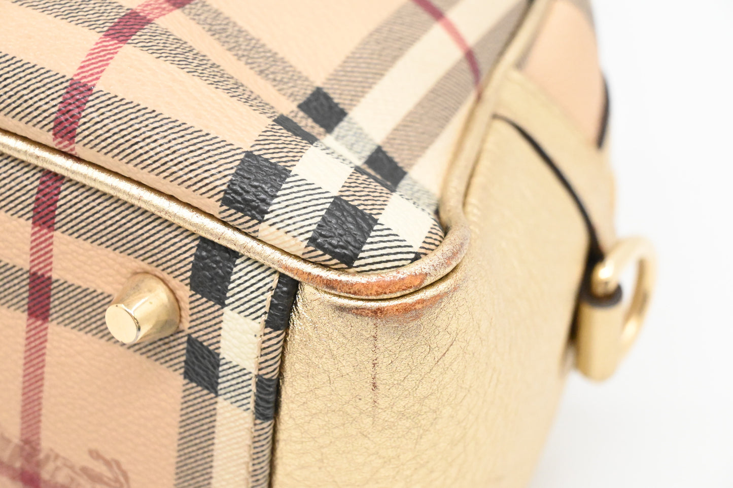 Burberry Shoulder Bag in Check Coated Canvas