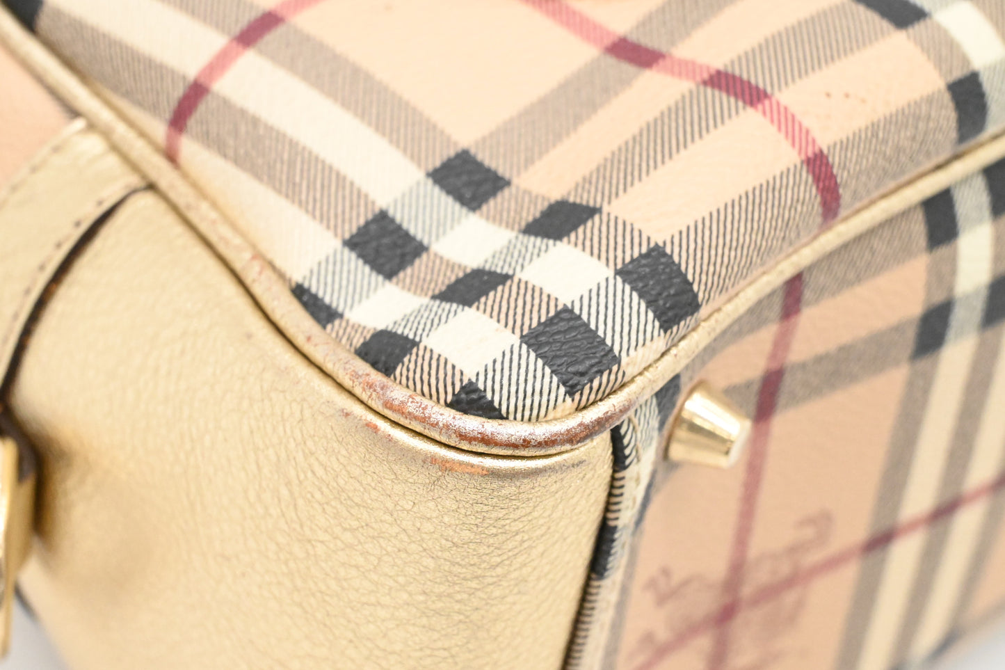 Burberry Shoulder Bag in Check Coated Canvas