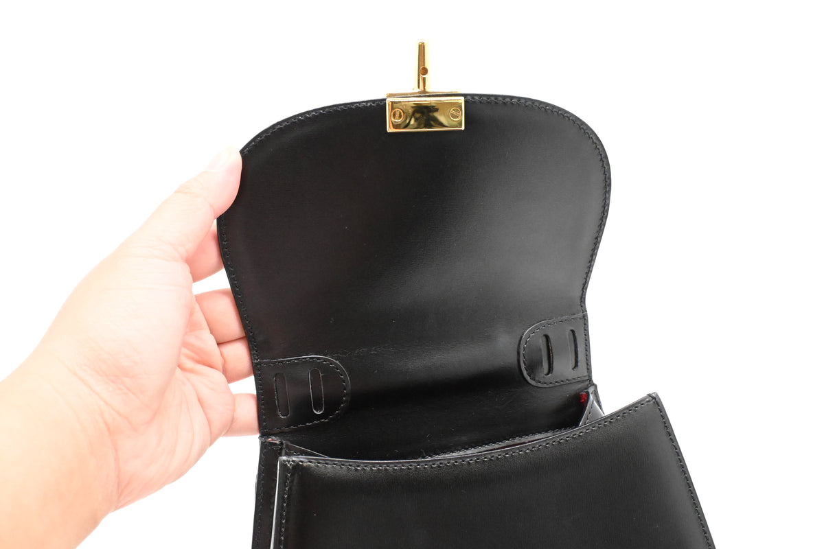 Celine 2way Bag in Black Leather