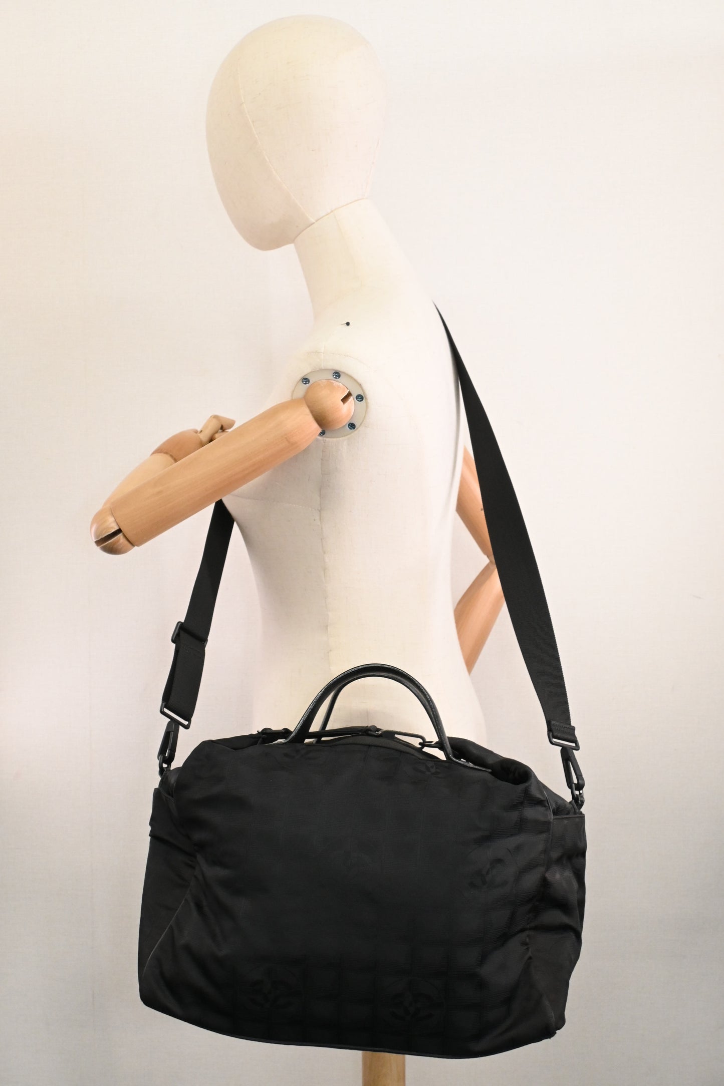 Chanel Travel Bag in Black New Travel Line Canvas