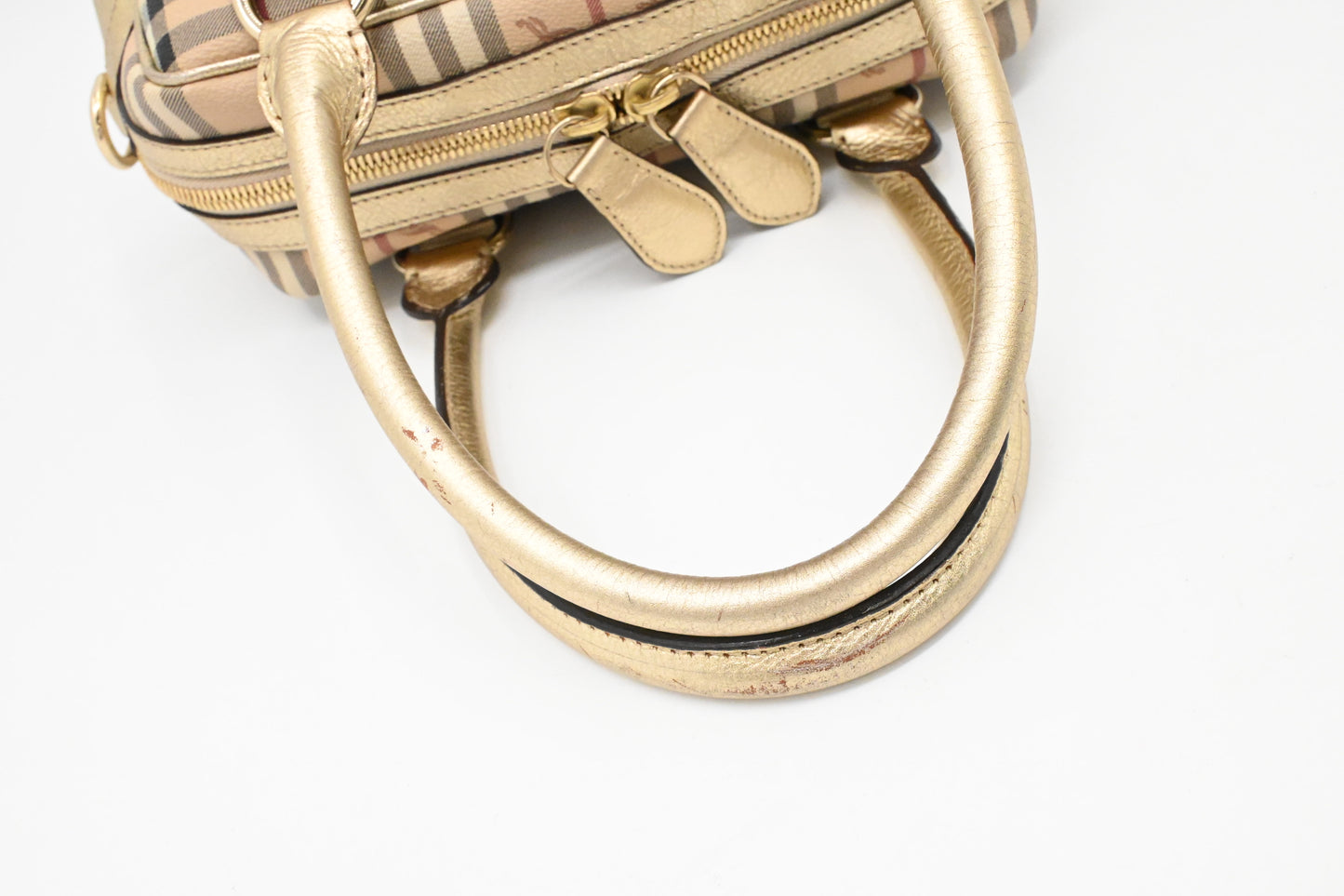 Burberry Shoulder Bag in Check Coated Canvas