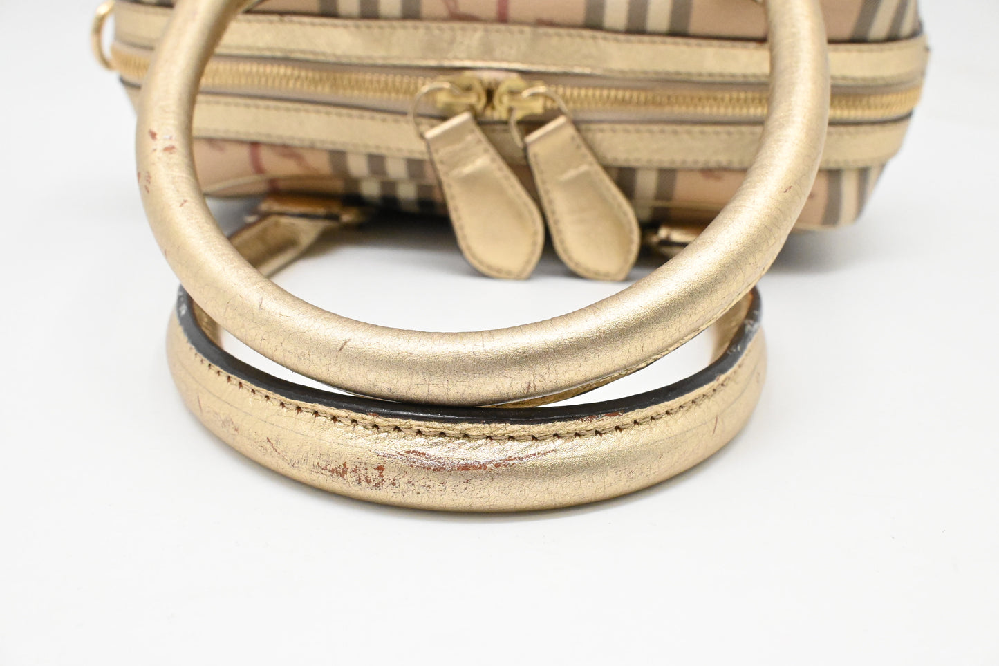 Burberry Shoulder Bag in Check Coated Canvas