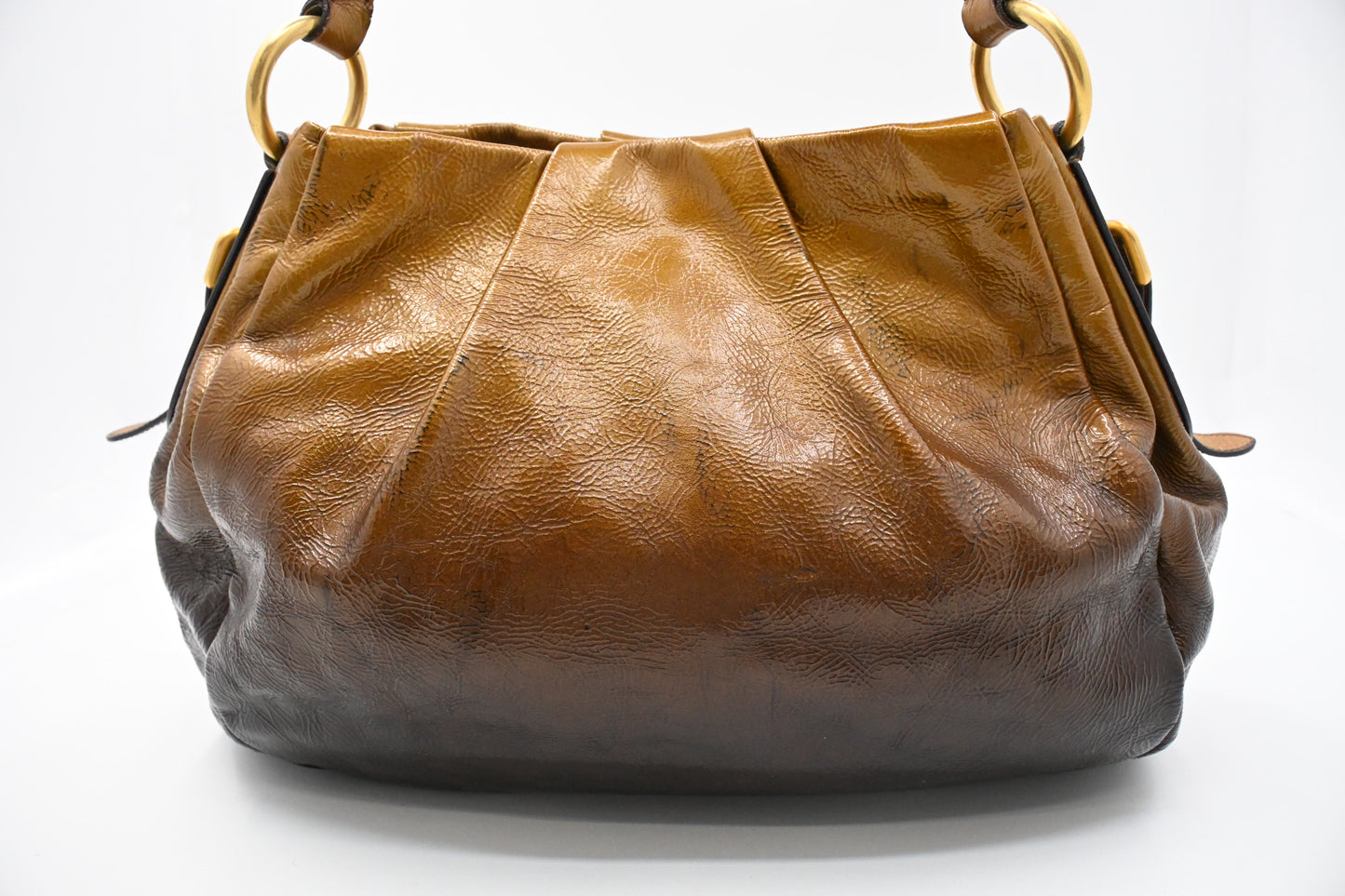 Prada Mordore Hobo Bag in Gold Ombre Leather