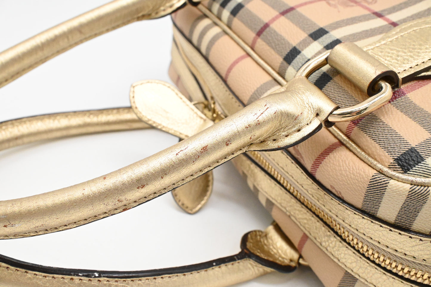 Burberry Shoulder Bag in Check Coated Canvas