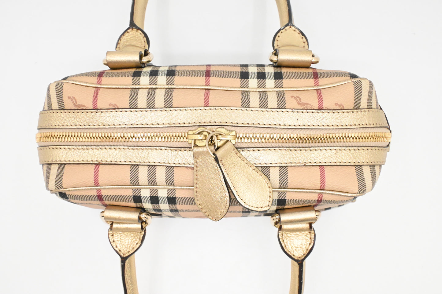 Burberry Shoulder Bag in Check Coated Canvas