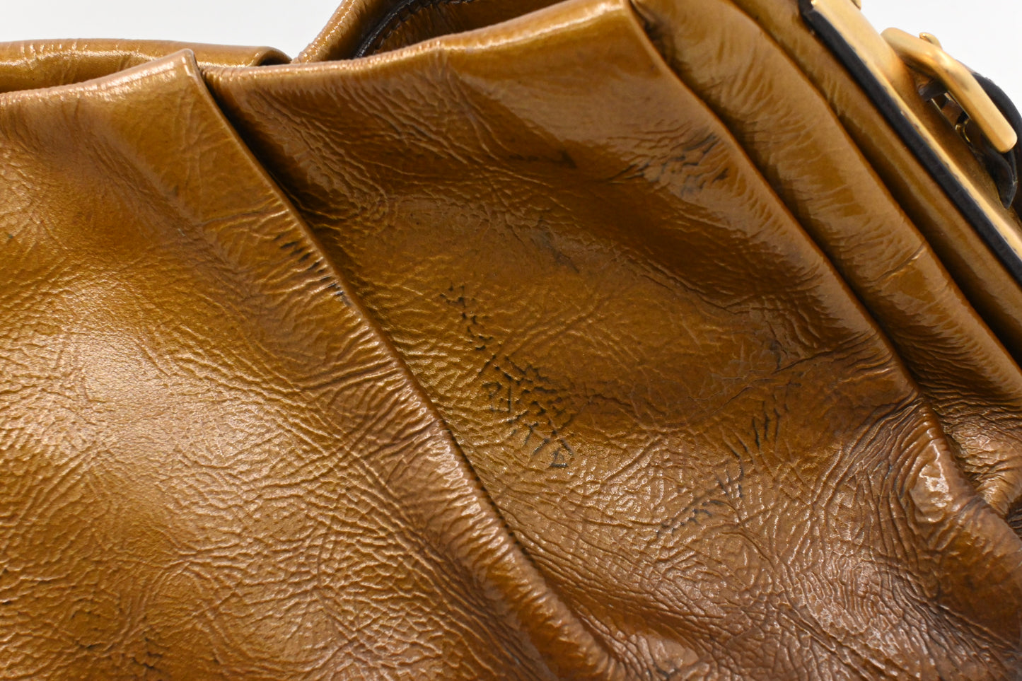 Prada Mordore Hobo Bag in Gold Ombre Leather
