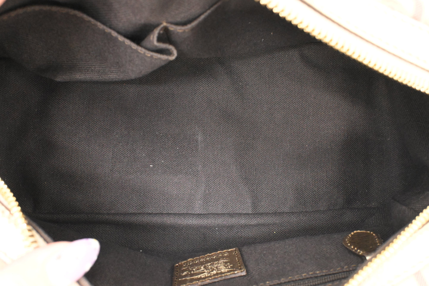 Burberry Shoulder Bag in Check Coated Canvas