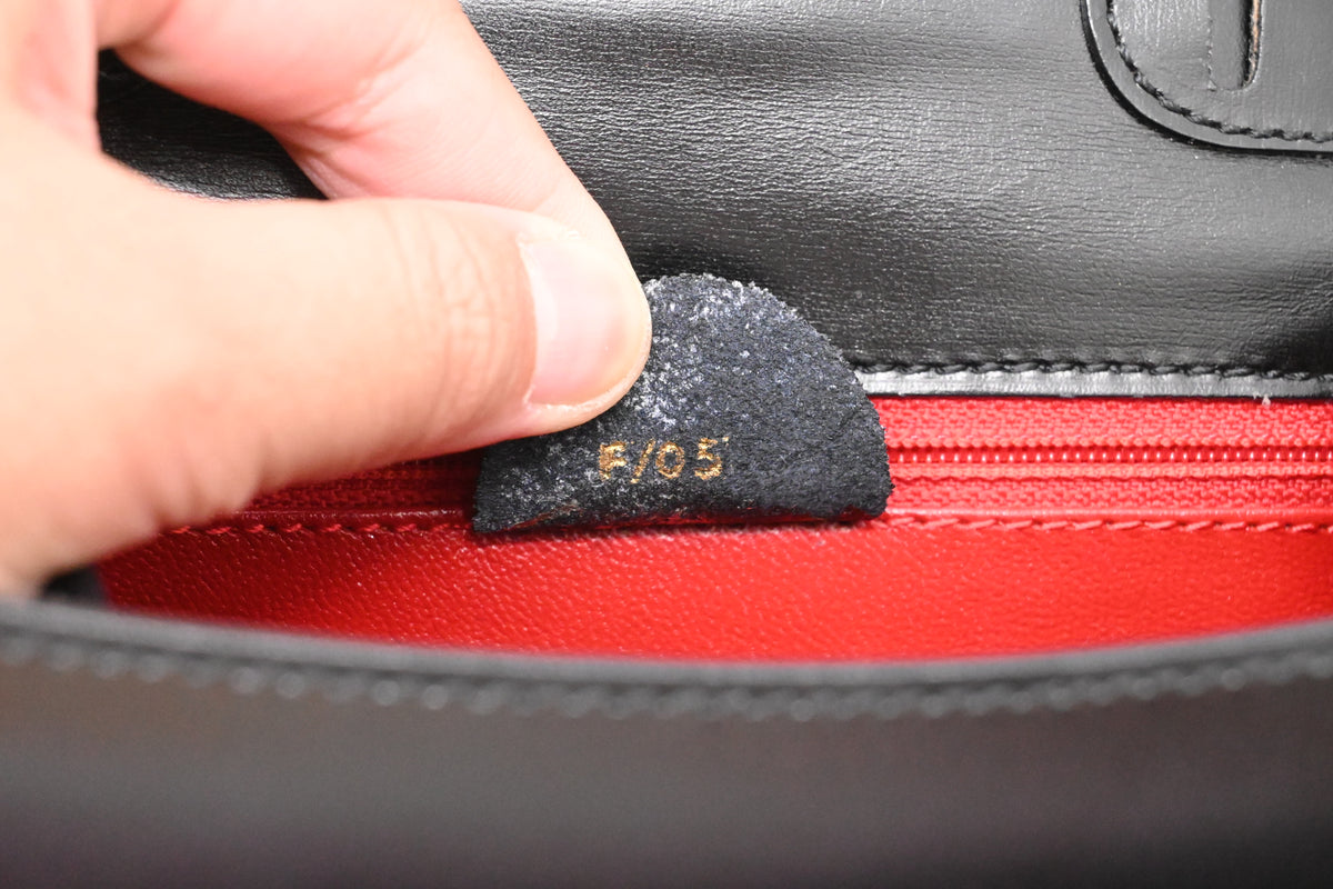 Celine 2way Bag in Black Leather