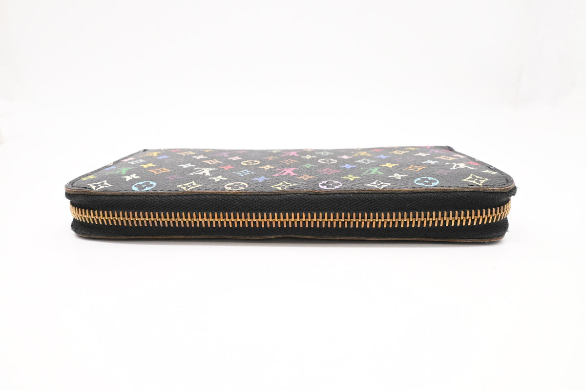 Louis Vuitton Long Zippy Wallet in Black Multicolor Monogram Canvas