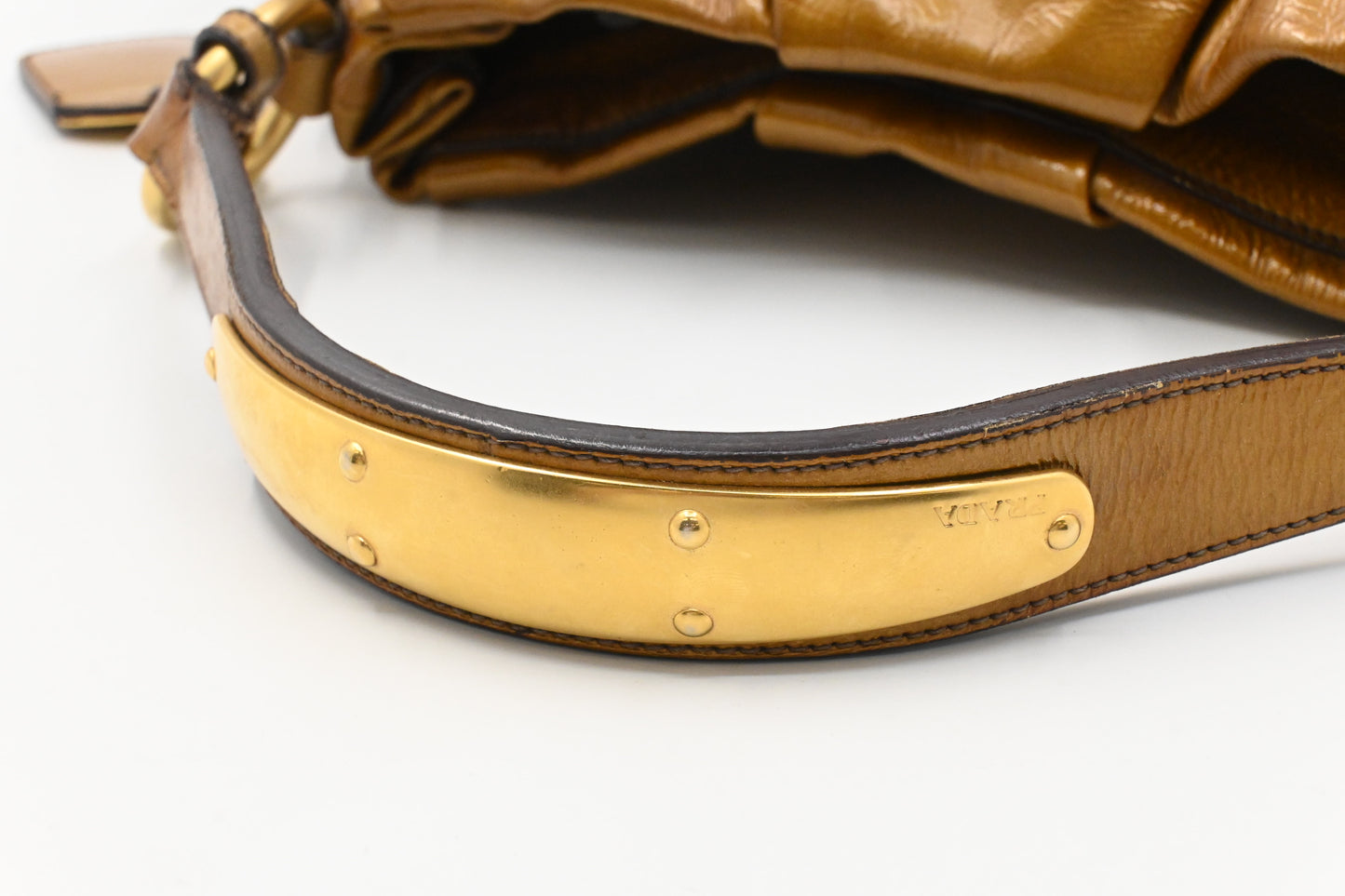 Prada Mordore Hobo Bag in Gold Ombre Leather