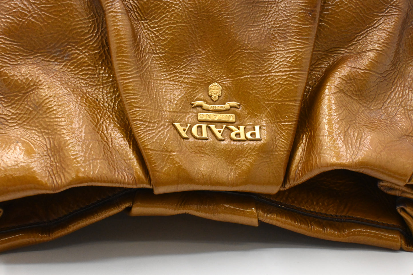 Prada Mordore Hobo Bag in Gold Ombre Leather