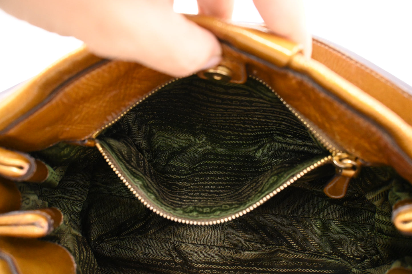 Prada Mordore Hobo Bag in Gold Ombre Leather
