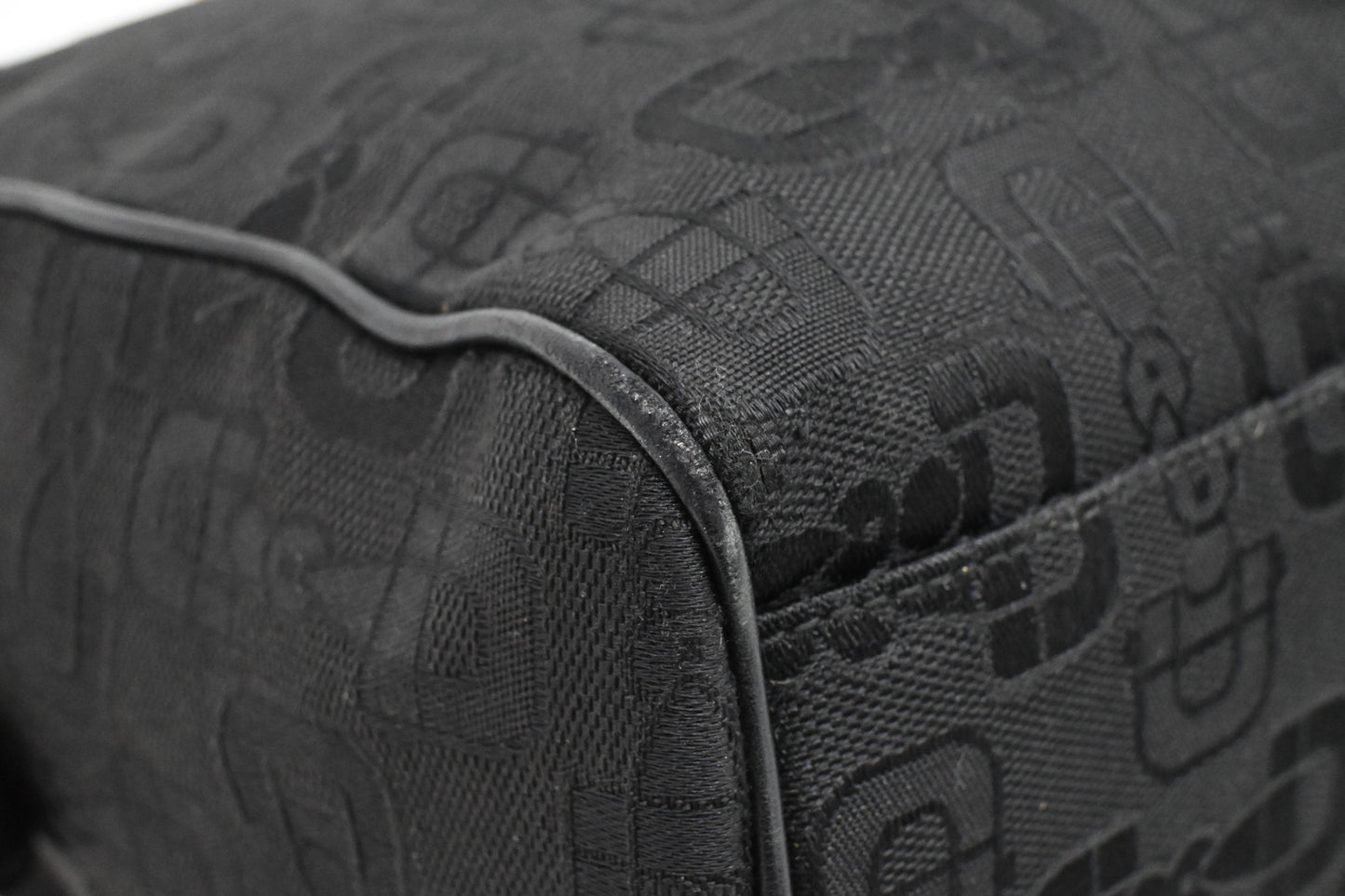 Gucci Shoulder Bag in Black Horsebit Canvas