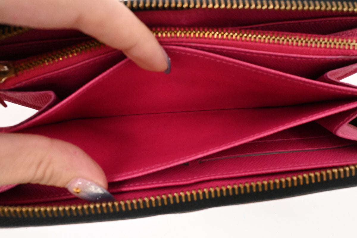 Louis Vuitton Long Zippy Wallet in Black Multicolor Monogram Canvas
