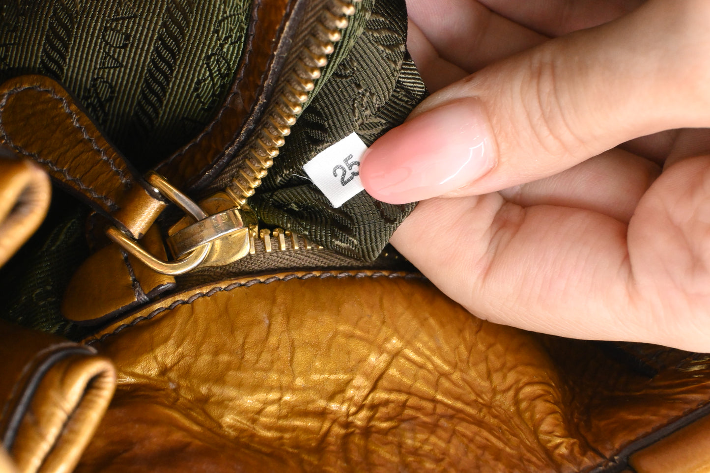 Prada Mordore Hobo Bag in Gold Ombre Leather